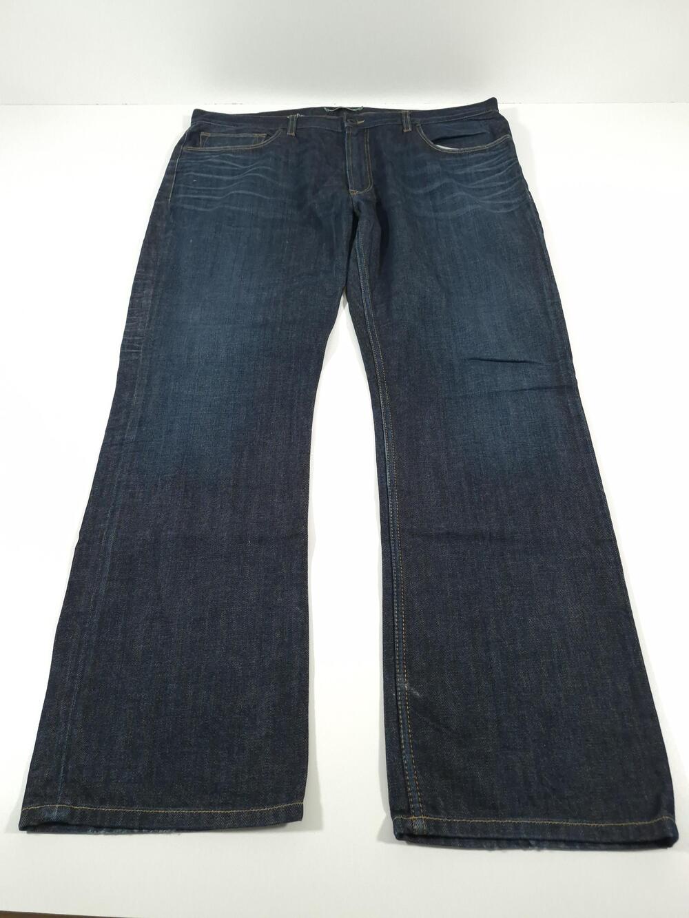 Lacoste Jeans Mens 40x32 Blue Dark Wash Regular Fit Straight Denim HH247R-51
